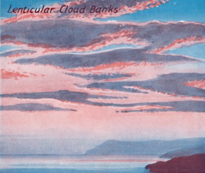 Lentikulare Wolkenbänke - Ein Dutzend der wichtigsten Wolkenformen am Himmel von Unbekannt