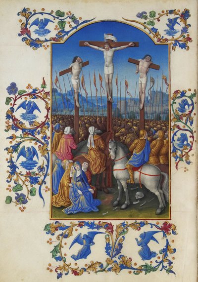 Les Très Riches Heures des Herzogs von Berry, Folio 152v - Die Kreuzigung von Unbekannt