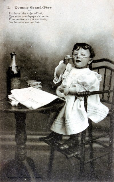 Wie Großvater, französische Postkarte, um 1900 von Unbekannt