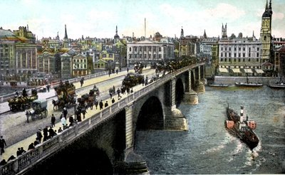 London Bridge nach der Erweiterung von 1904, London, 20. Jahrhundert von Unbekannt