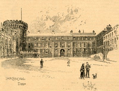 Unterer Burghof, Dublin, Irland, um 1890 von Unbekannt