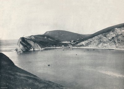 Lulworth - Lulworth Cove und Dorf, 1895 von Unbekannt