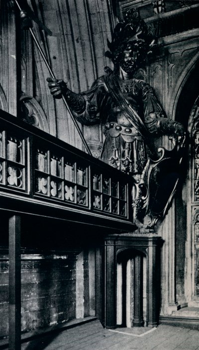 Magog Corineus, einer der beiden Stadtgiganten, verbrannt im Londoner Guildhall-Feuer, 1940 von Unbekannt