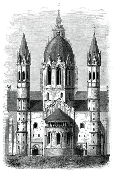 Mainzer Dom, Rhein, Deutschland, 12. und 13. Jahrhundert, 1870 von Unbekannt