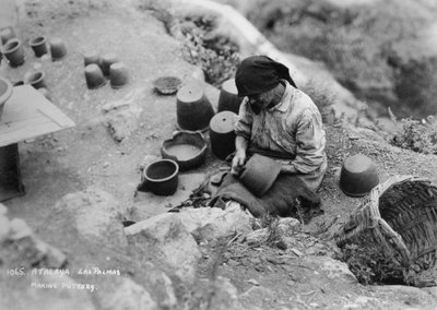 Töpfern, Atalaya, Las Palmas, Gran Canaria, Kanarische Inseln, Spanien, ca. 1920er-1930er von Unbekannt