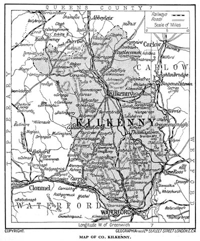 Karte von County Kilkenny, Irland von Unbekannt