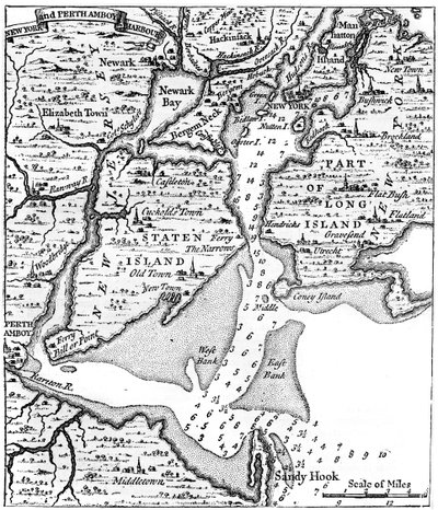 Karte von New York um die Mitte des 18. Jahrhunderts, um 1880 von Unbekannt