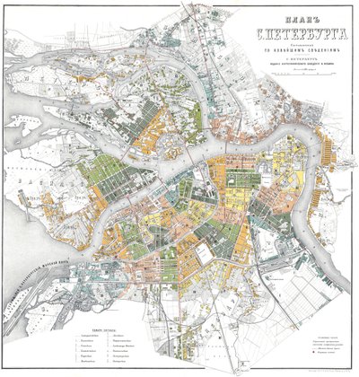Karte von Petersburg von Unbekannt