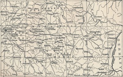Karte des Einsatzgebiets 1814, 1896 von Unbekannt