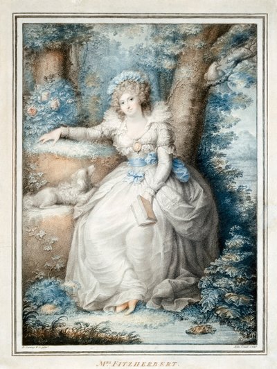 Maria Fitzherbert, Gefährtin von König Georg IV. bevor er König wurde, 19. Jahrhundert von Unbekannt