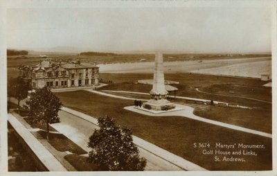 Märtyrerdenkmal, Golfhaus und Links, St. Andrews, um 1900 von Unbekannt