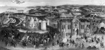 Treffen von Heinrich VIII. und Franz I. auf dem Feld der Goldenen Tücher, 1520, 1902 von Unbekannt