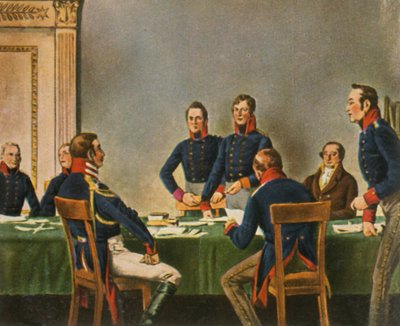 Sitzung der Reorganisationskommission in Königsberg, 9. Juli 1807, 1936 von Unbekannt