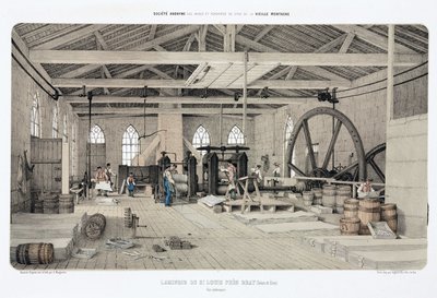 Metalle, Zink Zinkwalzwerk, St. Louis, bei Bray, Frankreich von Unbekannt