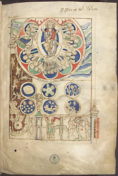 Miniatur Initium creaturae dei aus Liber Scivias von Hildegard von Bingen von Unbekannt