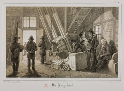 Bergbau, Metallerz Grubenkopf einer Mine, Deutschland, ca. 1851 von Unbekannt