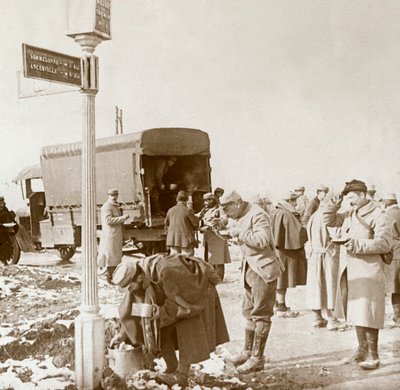 Mobile Küche auf der Voie Sacrée, Verdun, Nordfrankreich, um 1914-1918 von Unbekannt