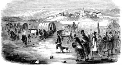 Mormonen auf dem Treck von Illinois nach Utah, 1846 1853 von Unbekannt