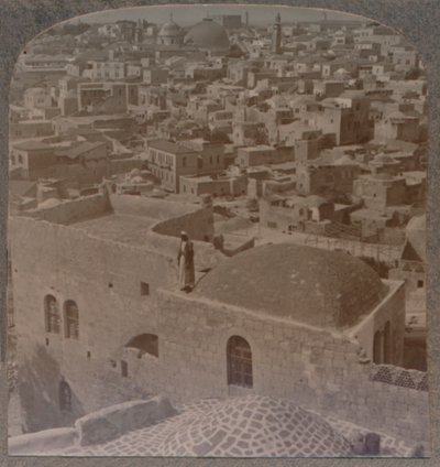 Muslimisches Viertel von Jerusalem, aus der Englischen Schule, um 1900 von Unbekannt