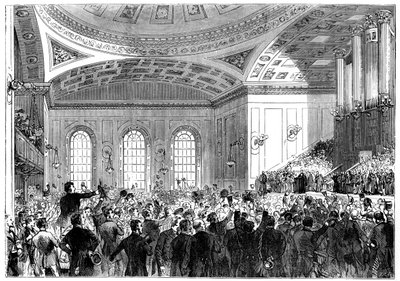 Mr. Gladstone hält seine Rede als Lord Rector der Universität Edinburgh, 1859-1865 von Unbekannt