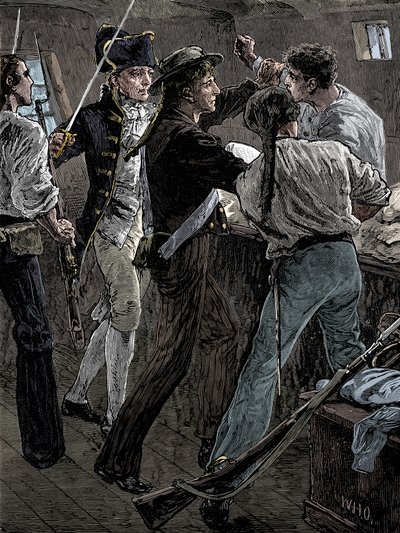 Meuterei der Besatzung der Bounty, 1789, spätes 19. Jahrhundert von Unbekannt