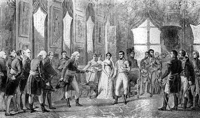 Napoleon Bonaparte wird zum Kaiser der Franzosen in Saint-Cloud ausgerufen, 18. Mai 1804, 1882-1884 von Unbekannt