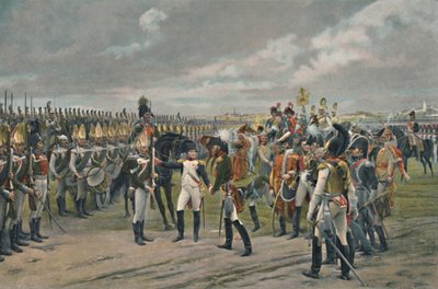 Napoleon dekoriert den russischen Grenadier in Tilsitt, 1807, 1896 von Unbekannt