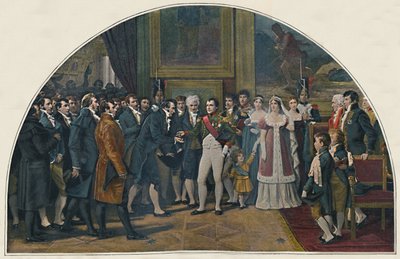 Napoleon dekoriert die Künstler von Unbekannt