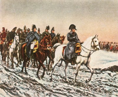 Napoleons Rückzug zur Beresina, 1812, 1936 von Unbekannt