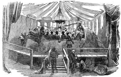 Naturforscher speisen in einem Dinosauriermodell, Crystal Palace, Sydenham, Silvester, 1853 von Unbekannt