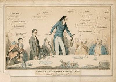 Niccolò Paganini - Karikatur von Unbekannt