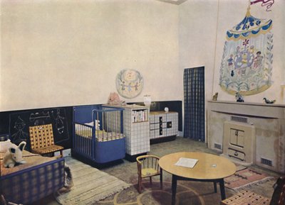 Kinderzimmer entworfen von Esmé Gordon, A.R.I.B.A., A.R.I.A.S., ca. 1945 von Unbekannt