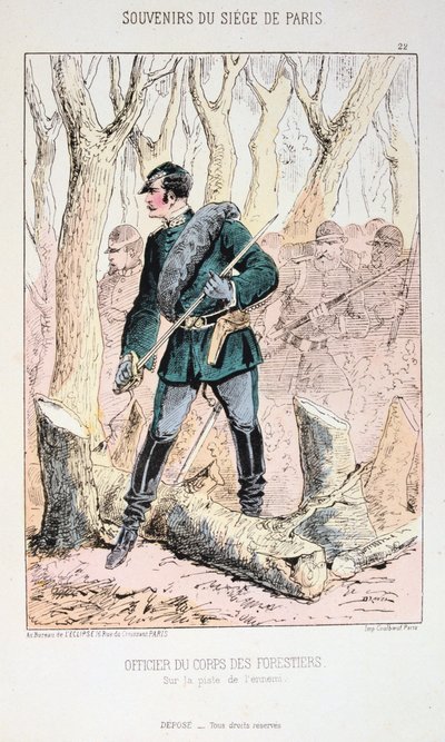 Offizier des Forstkörpers, Belagerung von Paris, Deutsch-Französischer Krieg, 1870-1871 von Unbekannt