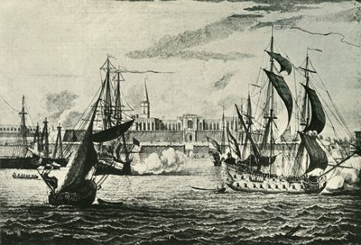 Altes Fort William vom Fluss aus, 1736, 1925 von Unbekannt