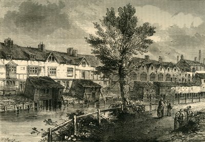 Alte Häuser in der London Street, Dockhead von Unbekannt