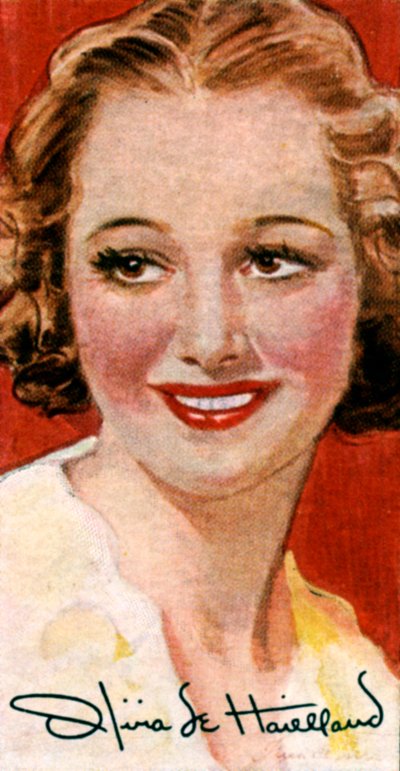 Olivia de Havilland, 1916-, in Japan geborene amerikanische Filmschauspielerin, 20. Jahrhundert von Unbekannt