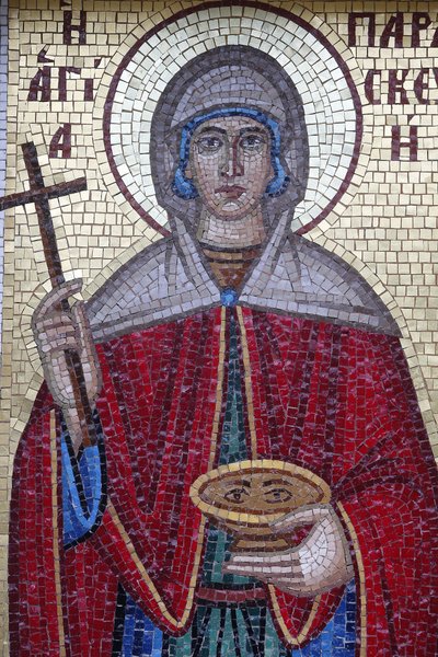 Orthodoxes Mosaik in einem Dorf in Troodos. Heilige Paraskevi, 20150510, Zypern von Unbekannt