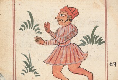 Seite aus einem Buch der Omen, ca. 1800 von Unbekannt