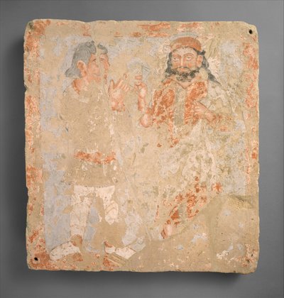 Tafel mit dem Gott ZeusSerapisOhrmazd und Verehrer, ca. 3. Jahrhundert n. Chr. von Unbekannt