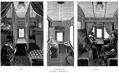 Teil eines französischen Schlafwagens, 1890 von Unbekannt