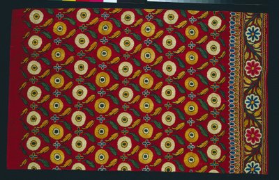 Teil eines Rockes Ghagra, 1800er - frühe 1900er Jahre von Unbekannt