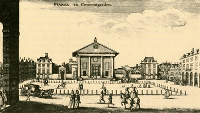 Piazza in Covent Garden, 18. Jahrhundert, 1925 von Unbekannt