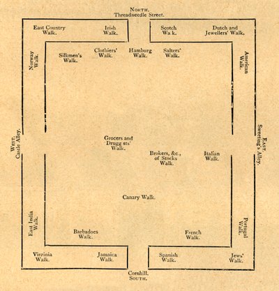 Plan der Börse im Jahr 1837, 1897 von Unbekannt