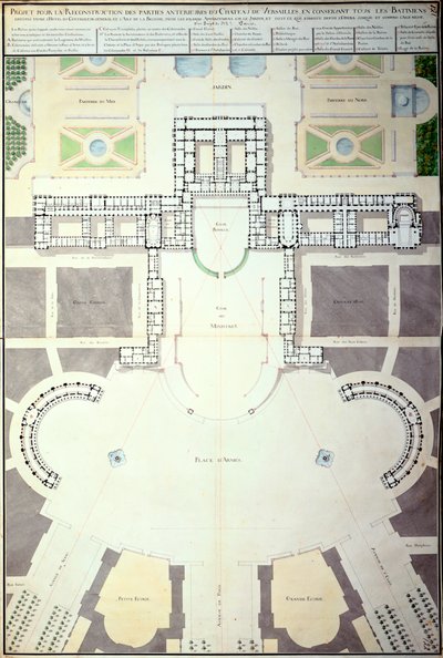 Pläne zur Umgestaltung von Versailles, Frankreich, 1780 von Unbekannt
