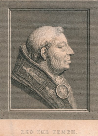 Papst Leo X. 1475-1521, geboren Giovanni di Lorenzo de Medici, um 1830 von Unbekannt