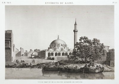 Hafen und Große Moschee von Boulaq, Kairo, Ägypten, ca. 1798 von Unbekannt