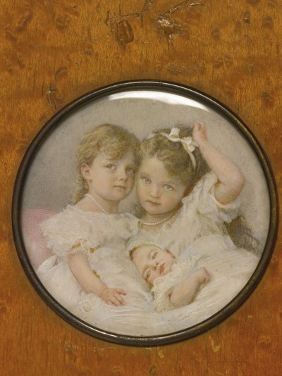 Porträtminiatur der Großherzoginnen Olga, Tatiana und Maria von Russland, um 1900 von Unbekannt