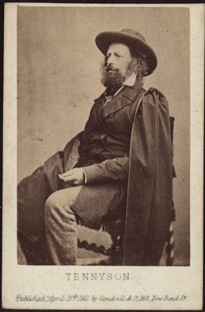 Porträt von Alfred, Lord Tennyson 1809-1892, 1861 von Unbekannt