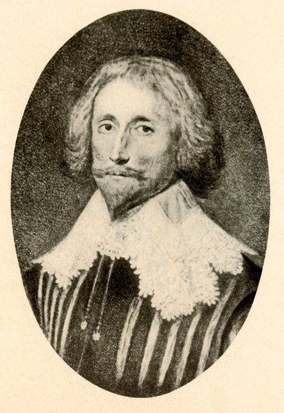 Porträt von George Sandys, mit geschlitztem Wams und Vandyke-Kragen, ca. 1610-1630, 1937 von Unbekannt