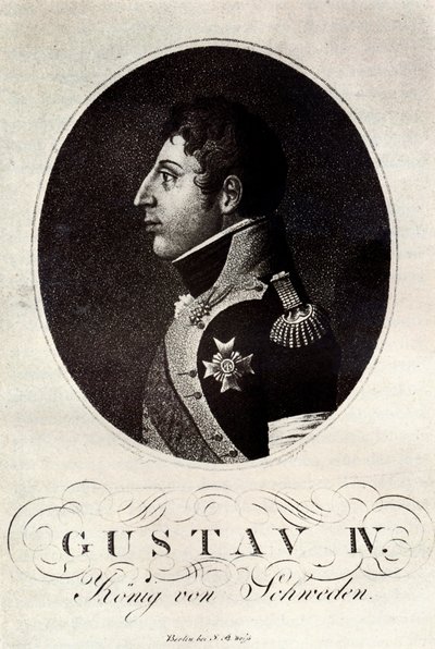 Porträt von Gustav IV. Adolf von Schweden, frühes 19. Jahrhundert von Unbekannt